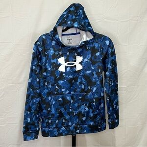 Under Armour Kids/Youth Blue and Black Camo Hoodie NEW Size Large
